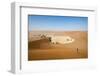 A Woman Runs Down from the Summit of Sossusvlei Sand Dune, Namibia, Africa-Alex Treadway-Framed Photographic Print