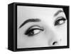 A Woman's Eyes with Typical Sixties Make-Up-null-Framed Stretched Canvas
