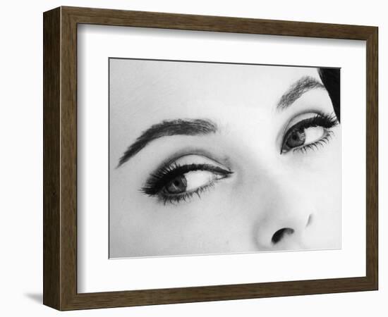 A Woman's Eyes with Typical Sixties Make-Up-null-Framed Photographic Print