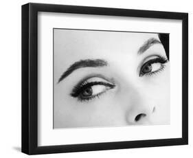 A Woman's Eyes with Typical Sixties Make-Up-null-Framed Photographic Print