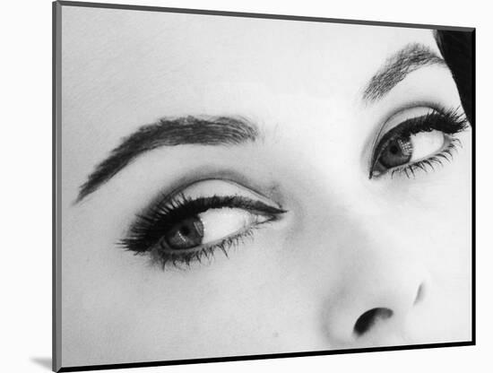 A Woman's Eyes with Typical Sixties Make-Up-null-Mounted Photographic Print