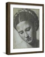 A Woman's Head with Braided Hair-Alessandro Bonvicino Moretto-Framed Giclee Print