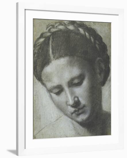 A Woman's Head with Braided Hair-Alessandro Bonvicino Moretto-Framed Giclee Print