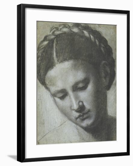 A Woman's Head with Braided Hair-Alessandro Bonvicino Moretto-Framed Giclee Print