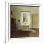 A Woman Seated at a Table by a Window-Carl Holsoe-Framed Giclee Print