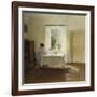 A Woman Seated at a Table by a Window-Carl Holsoe-Framed Giclee Print