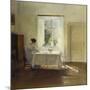 A Woman Seated at a Table by a Window-Carl Holsoe-Mounted Giclee Print