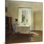 A Woman Seated at a Table by a Window-Carl Holsoe-Mounted Giclee Print