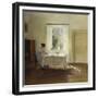 A Woman Seated at a Table by a Window-Carl Holsoe-Framed Giclee Print