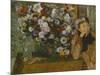 A Woman Seated beside a Vase of Flowers, 1865-Edgar Degas-Mounted Giclee Print