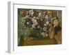 A Woman Seated beside a Vase of Flowers, 1865-Edgar Degas-Framed Giclee Print
