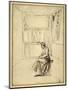 A Woman Seated in a Room-Annibale Carracci-Mounted Giclee Print