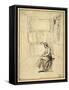 A Woman Seated in a Room-Annibale Carracci-Framed Stretched Canvas