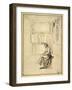 A Woman Seated in a Room-Annibale Carracci-Framed Giclee Print