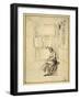 A Woman Seated in a Room-Annibale Carracci-Framed Giclee Print