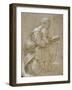 A Woman Seated on a Chair Reading, with a Child Standing by Her Side-Raphael-Framed Giclee Print