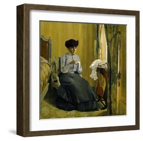 A Woman Sewing-Félix Vallotton-Framed Giclee Print