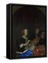 A Woman Singing and a Man with a Cittern, Ca. 1665-1667-Godfried Cornelisz Schalcken-Framed Stretched Canvas