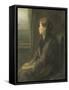 A Woman Sitting at a Window-Jozef Israels-Framed Stretched Canvas