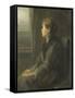 A Woman Sitting at a Window-Jozef Israels-Framed Stretched Canvas