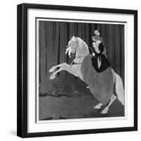 A Woman Sitting on a Rearing Horse, 1898-Aubrey Beardsley-Framed Premium Giclee Print