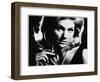 A Woman Smokes a Cigarette-null-Framed Photographic Print