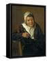 A Woman Smoking a Pipe-Frans Hals-Framed Stretched Canvas