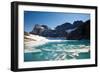 A Woman Stand Up Paddles (SUP) Among Floating Chunks Of Ice On Upper Grinell Lake-Ben Herndon-Framed Photographic Print