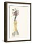 A Woman Standing on the Top of a Champagne Bottle-null-Framed Giclee Print