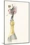 A Woman Standing on the Top of a Champagne Bottle-null-Mounted Giclee Print