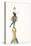 A Woman Standing on the Top of a Champagne Bottle-null-Stretched Canvas