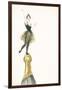 A Woman Standing on the Top of a Champagne Bottle-null-Framed Giclee Print