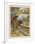 A Woman Standing with a Group of Children on a Platform at Portland Road Railway Station-Thomas Crane-Framed Giclee Print