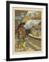 A Woman Standing with a Group of Children on a Platform at Portland Road Railway Station-Thomas Crane-Framed Giclee Print