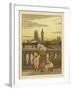 A Woman Stands Holding a Baby with Two Children and a Dog-Thomas Crane-Framed Giclee Print