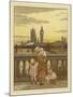 A Woman Stands Holding a Baby with Two Children and a Dog-Thomas Crane-Mounted Giclee Print