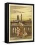 A Woman Stands Holding a Baby with Two Children and a Dog-Thomas Crane-Framed Stretched Canvas