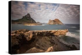 A Woman Stares Out at the Dramatic Landscape of Praia Do Sueste on Fernando De Noronha-Alex Saberi-Stretched Canvas