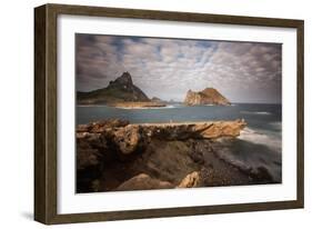 A Woman Stares Out at the Dramatic Landscape of Praia Do Sueste on Fernando De Noronha-Alex Saberi-Framed Photographic Print