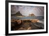 A Woman Stares Out at the Dramatic Landscape of Praia Do Sueste on Fernando De Noronha-Alex Saberi-Framed Photographic Print