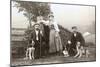 A Woman, Two Shepherds and Three Sheepdogs-null-Mounted Photographic Print