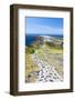 A Woman Walks along a Path in Santorini-kwest19-Framed Photographic Print