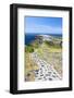 A Woman Walks along a Path in Santorini-kwest19-Framed Photographic Print