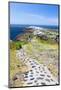 A Woman Walks along a Path in Santorini-kwest19-Mounted Photographic Print