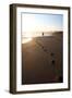 A Woman Walks Down A Secluded Beach On Sicily's Southern Coast-Erik Kruthoff-Framed Photographic Print