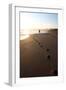 A Woman Walks Down A Secluded Beach On Sicily's Southern Coast-Erik Kruthoff-Framed Photographic Print