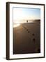 A Woman Walks Down A Secluded Beach On Sicily's Southern Coast-Erik Kruthoff-Framed Photographic Print