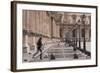 A Woman Walks Through the Louvre Museum in Paris, France, Europe-Julian Elliott-Framed Photographic Print