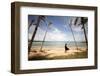 A Woman Walks with Her Shoes Off on the Beach Near the Exclusive Balesin Island Club, Philippines-Carlo Acenas-Framed Photographic Print