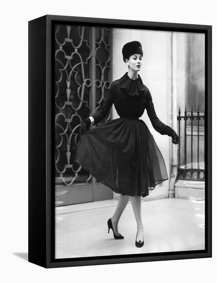 A Woman Wearin Christian Dior's Clothes-null-Framed Stretched Canvas